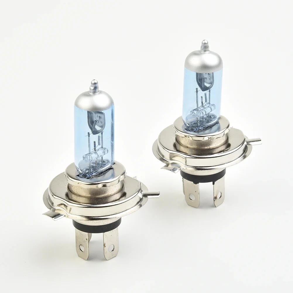 2pcs H4 100W 4500K Car Xenon Gas Halogen Headlight Headlamp Lamp Bulbs Blue Shell Aluminum Alloy Base For Cars With 12V Battery