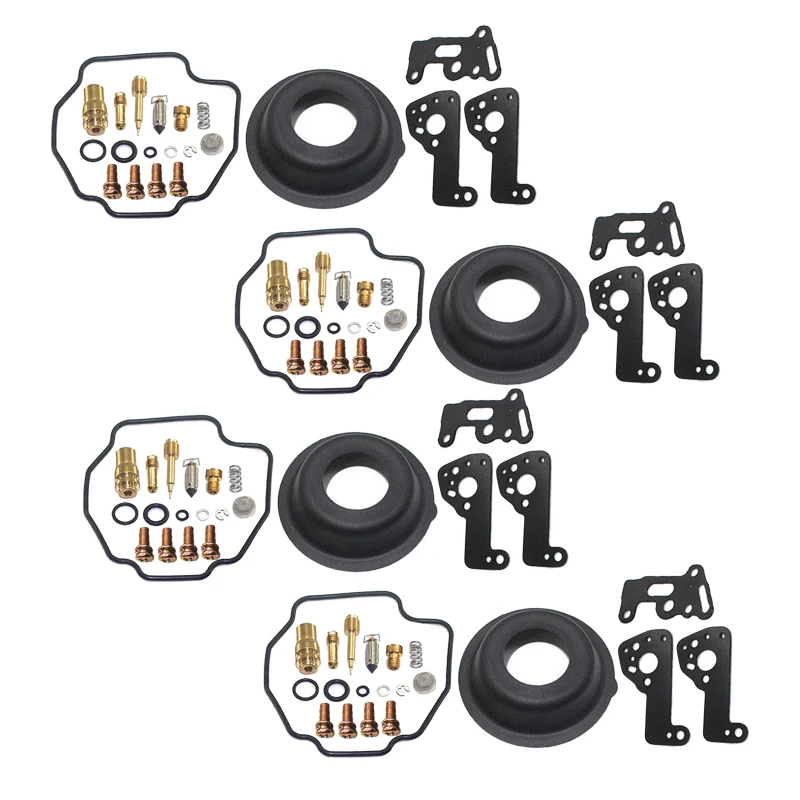 4 Sets Carburetor Repair Rebuild Kit Diaphragm Fit for Yamaha XV500 XV535 XV535S Virago 535