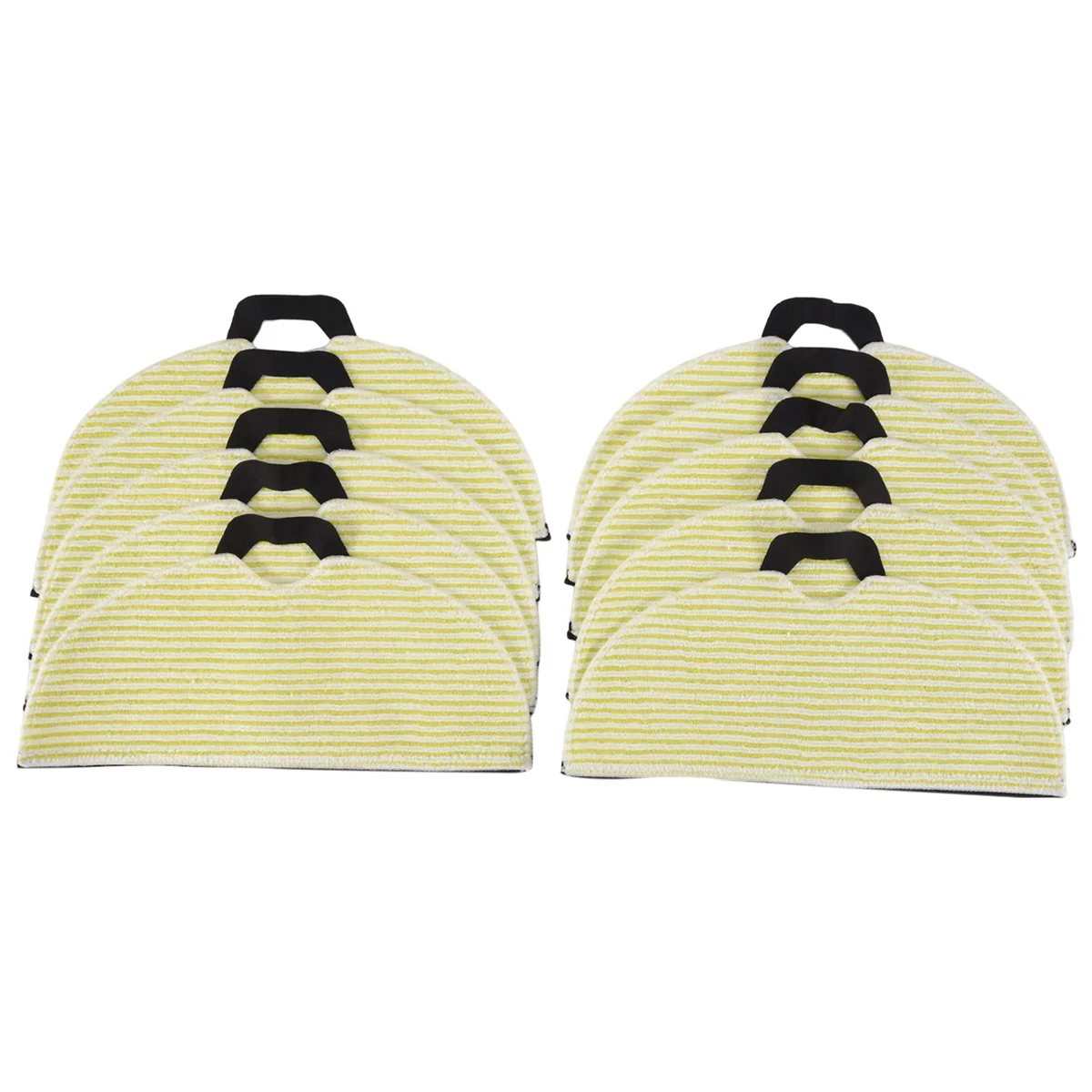 منصات مسح المايكروفايبر من AIUltra ، مكنسة روبوت ، أرقام طراز ، سمك القرش RV2610WA ، منظمة العفو الدولية ، 10 عبوات ، أصفر ورمادي