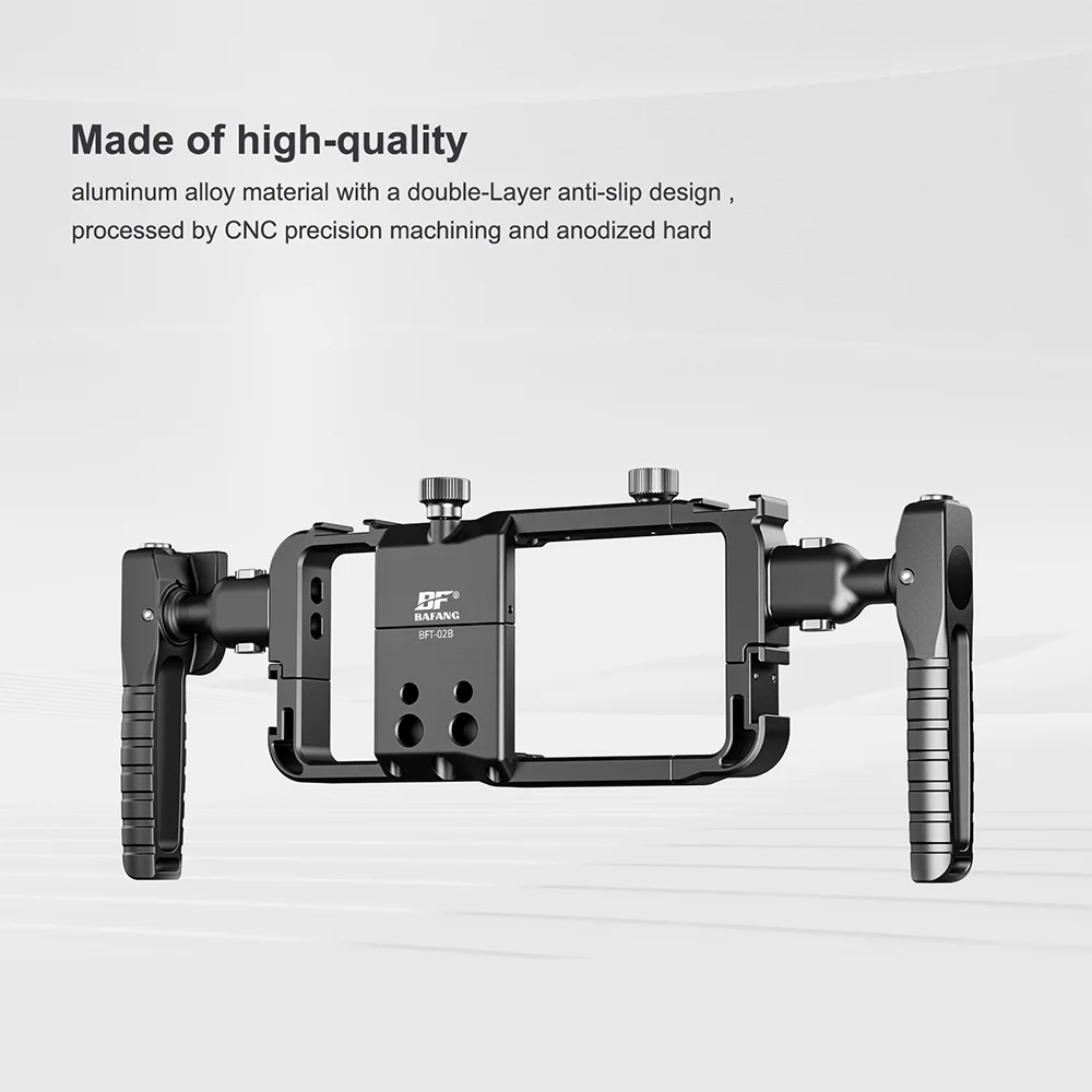 BAFANG Aluminum Alloy SmartPhone Cage Protective Case With Side Handle Filmmaking Videomaker Stabilizer For All Phone Models