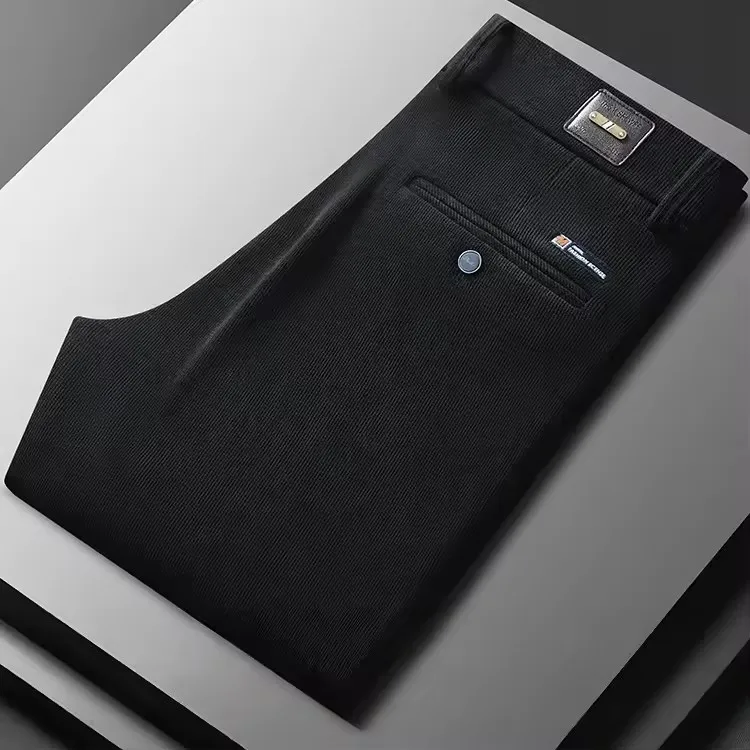 منتصف الارتفاع تمتد مستقيم سليم سروال قصير رجالي الخريف الربيع أسود أحمر كاكي سراويل تقليدية بدلة عمل بنطلون #6