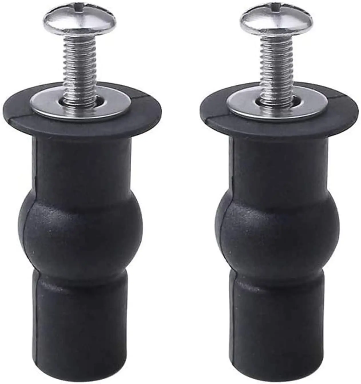 

Universal Toilet Seat Hinges and Screws Set, Top Fixing Parts with Rubber Nuts for Secure Installation