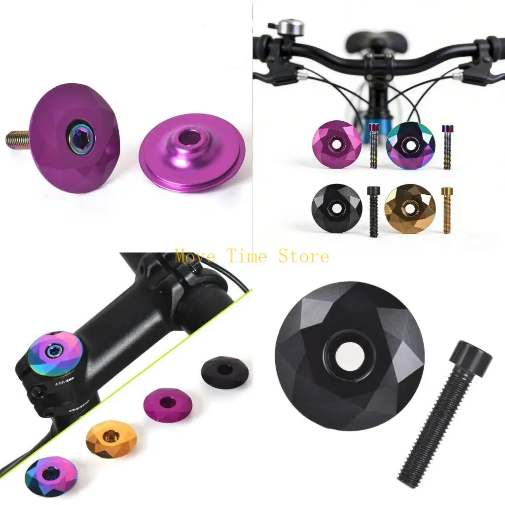 

92ME Road Bike Stem Headset Top Cap Cover Aluminium Alloys Bike Headset Cover