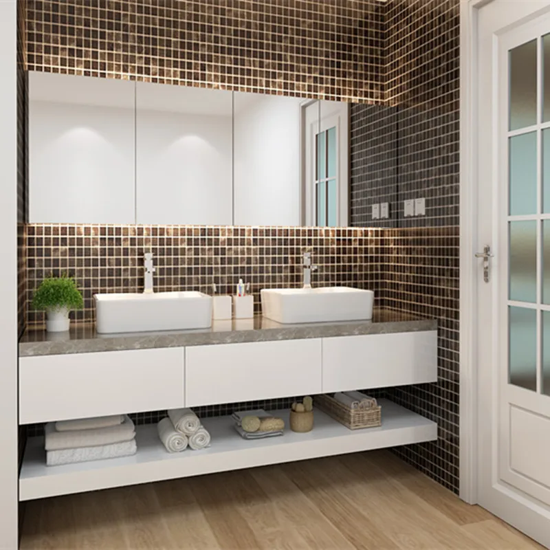 

Modern Hotel Hanging Waterproof Mirror Wash Basin Custom Vanity Bathroom Design Bathroom Wall Cabinet