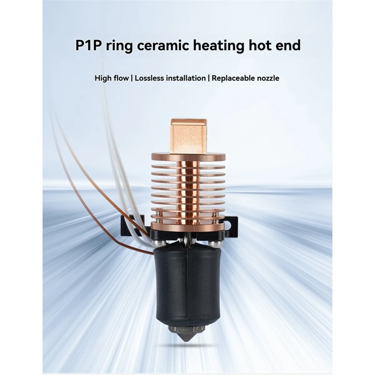 Supernew  For Bambu Lab P1P P1S Upgraded Hotend Quick Replacement Nozzle Circular Copper Material Radiator Bambu Lab P1 Hotend