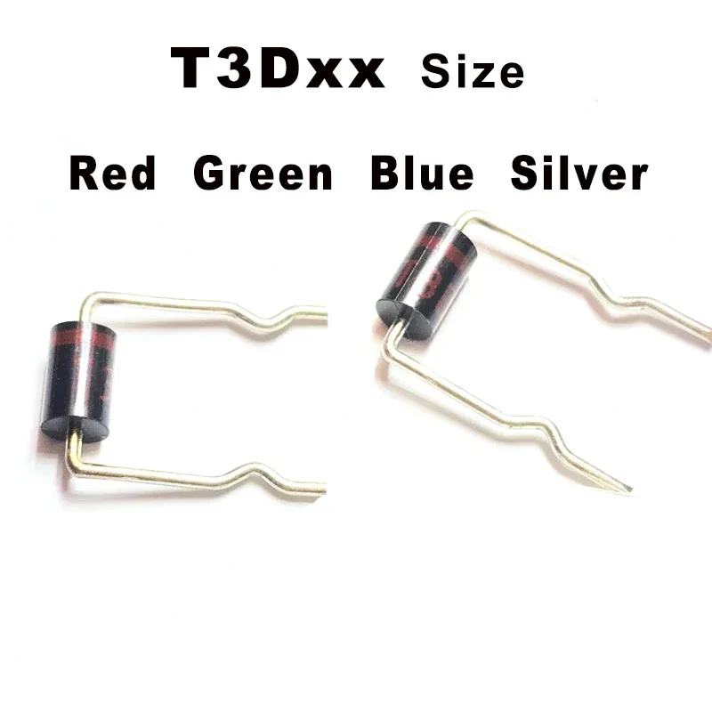 10 Uds T3Dxx T3D diodo enchufable rojo verde azul plata reparación fuente de alimentación de plasma diodo de TV LCD