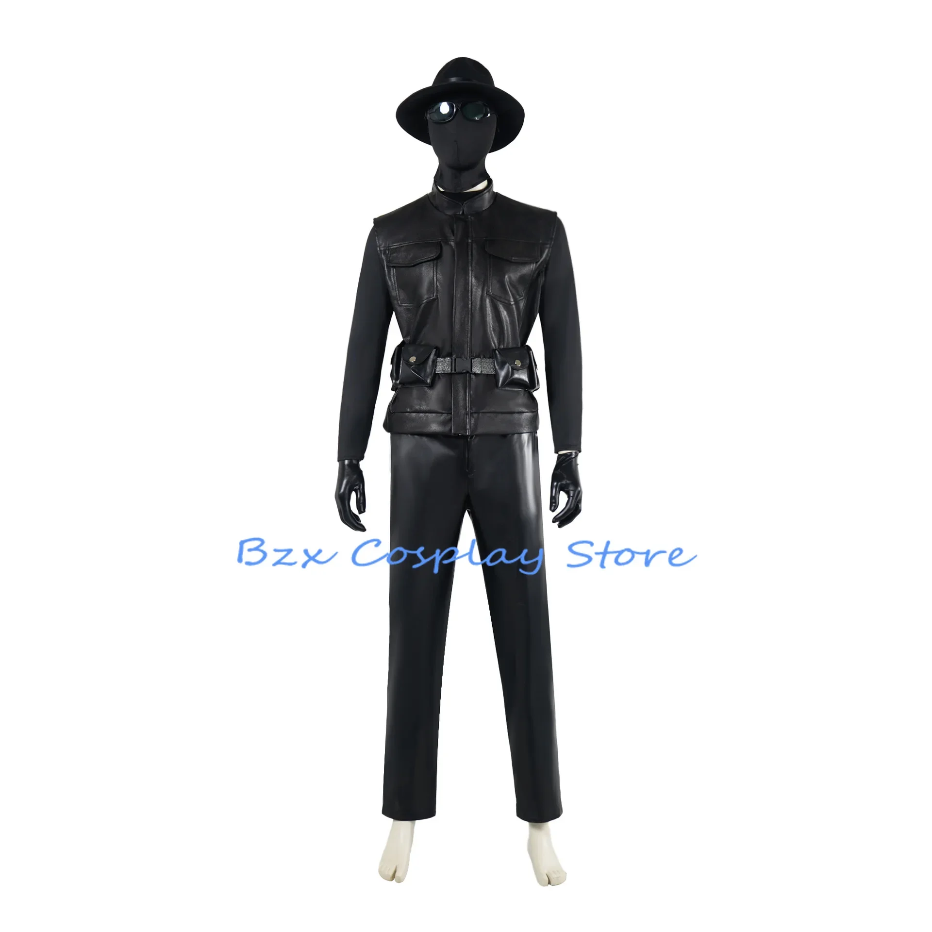 Noir Spider Cosplay Anime Superhero Black Spider Mask Cosplay Hat Uniform Suit Halloween Masquerade Party Costume Props for Men