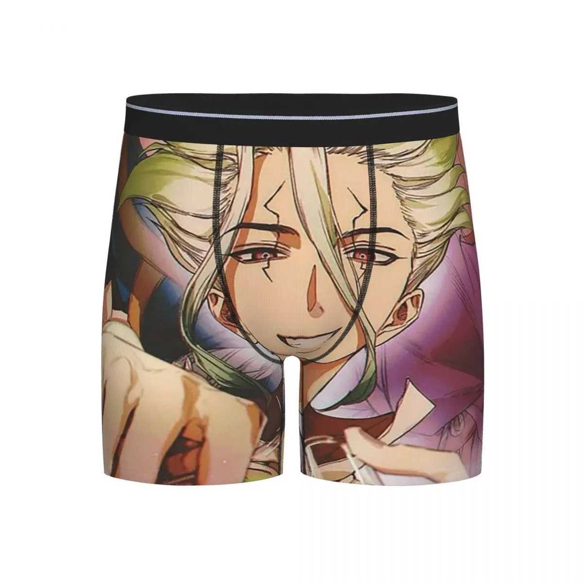 

Long Boxer Underpants Shorts Senku Ishigami Dr Stone Apan Anime Panties Men Comfortable Underwear for Homme Man Boyfriend Gifts
