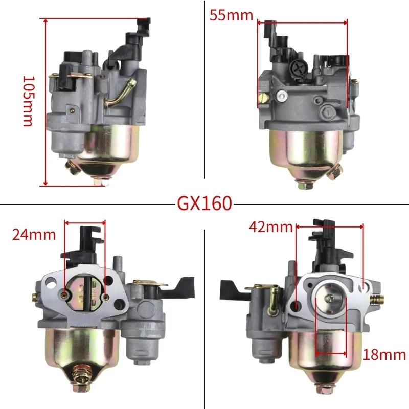 JINGKE Brand Carburetors For Honda Gx160 Carburetor Engine Gx168f Gx200 5.5hp 6.5hp Fuel Pipe Gasket Manager Engin