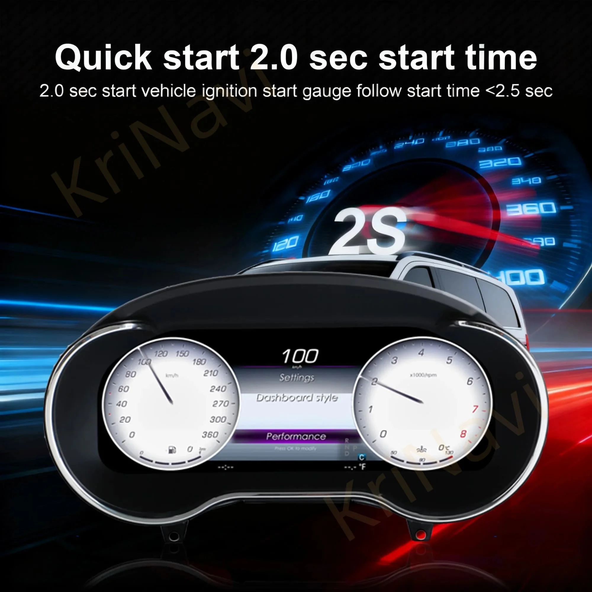 Digital instrument Cluster For Mercedes Benz C/GLC Class C200L C200 C300 C180 C260 W205 W203 2015-2021 Speedometer Dashboard view 4