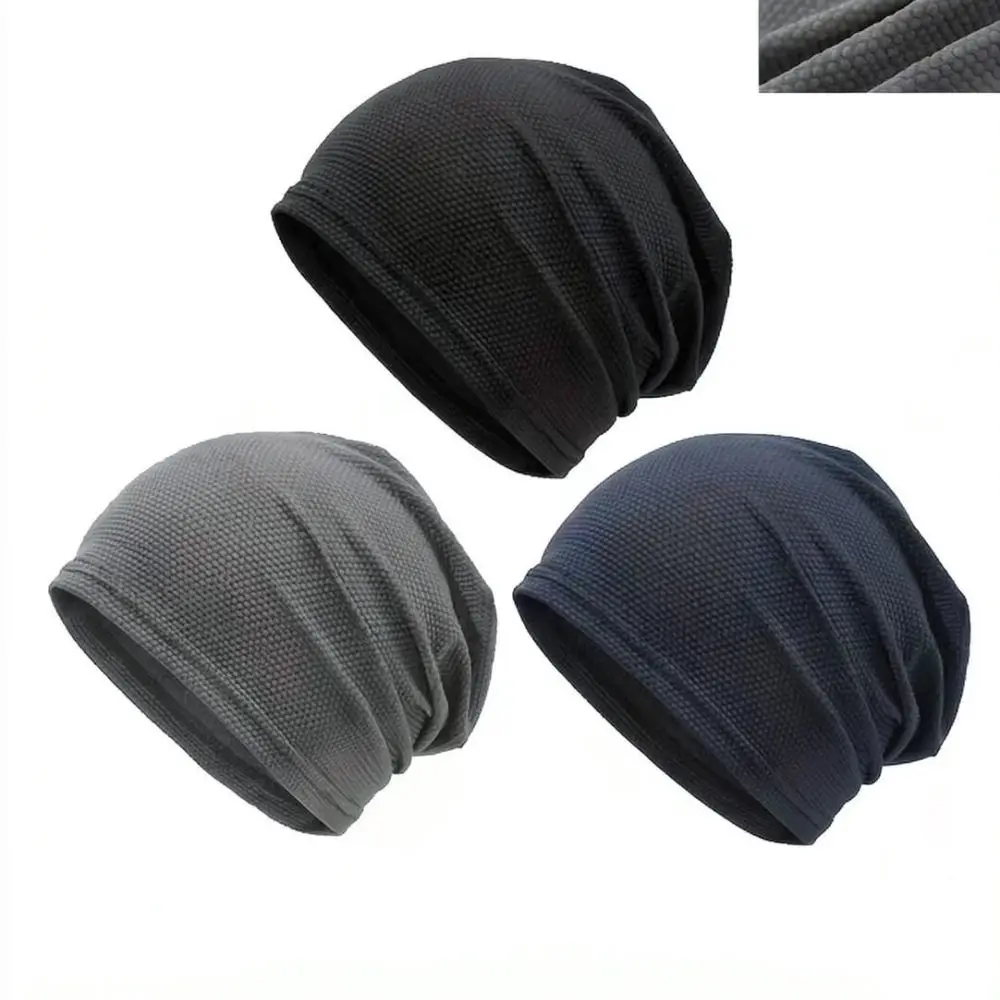 Sports Headwear Mesh Beanie Hat Breathable Running Cap Lightweight Moisture Wicking Fitness Gear Unisex Solid Color