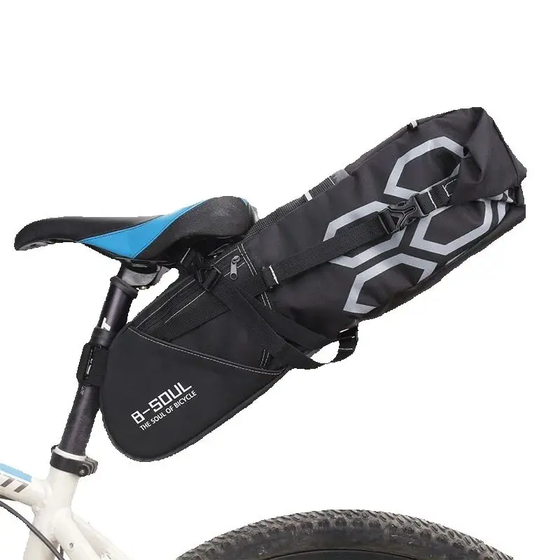 NEW Waterproof Bicycle Luggage Bag Bike Saddle Tail Seat Storage Bags Cycling Rear Packing Panniers 12L Large Capacity B-03