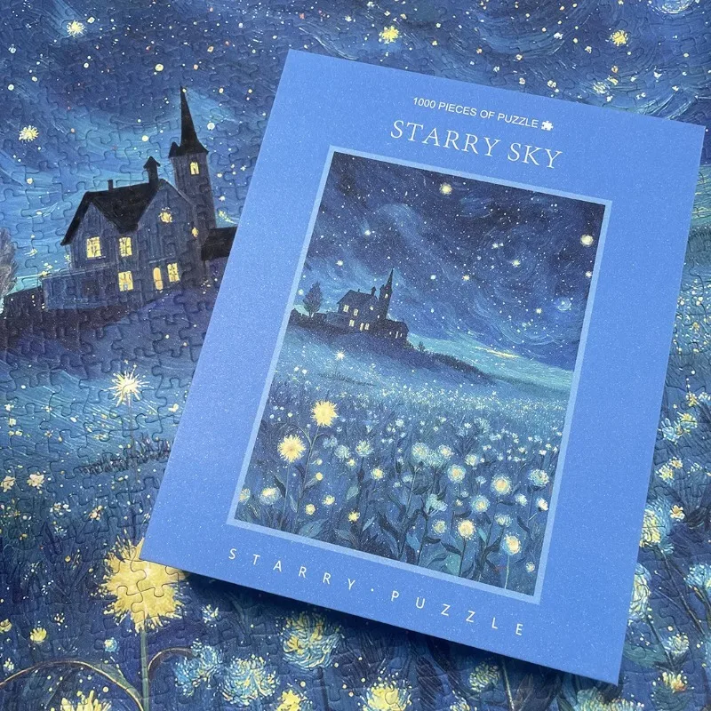 skygift-–-ornement-de-table-de-collection-puzzle-en-velours-peinture-de-paysage-simple-decoration-de-salon-etoile-lumineux-1000-pieces