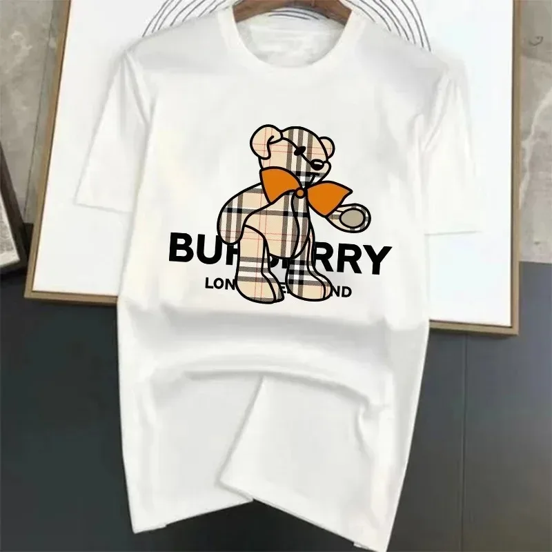 Spring/Summer 2026 New Hot Casual Classic Printed Short-sleeved Shirt, Round-neck Fashionable Cotton T-shirt