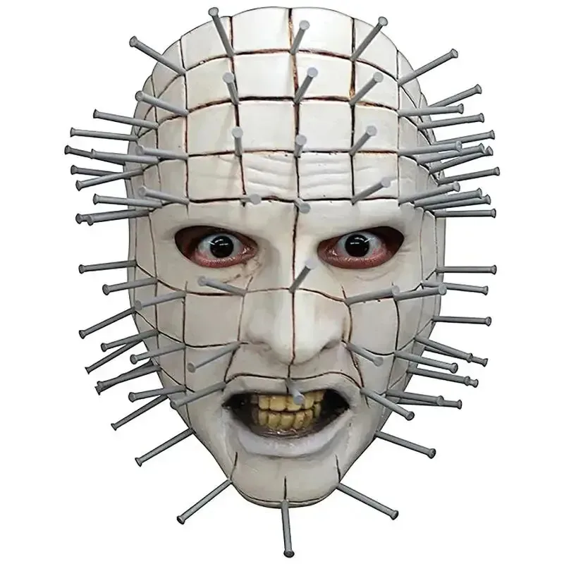 ♥ Nuevas producciones Ghoulish 2025 - v: máscara de látex duradera con cara de Pinhead, línea Hellraiser, pintada a mano ★ Casa del Oso