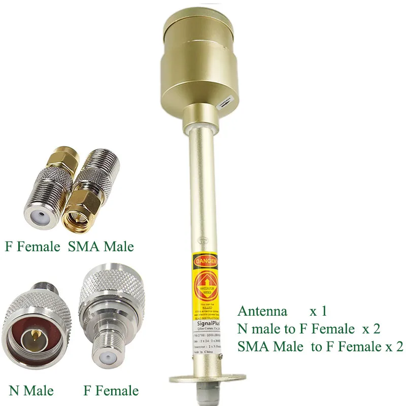 SignalPlus 30dbi 5G 4G antenna reflector feedhorn long distance mimo STC ZAIN Mobily F Female adapter RG6 For Saudi Arabia KW