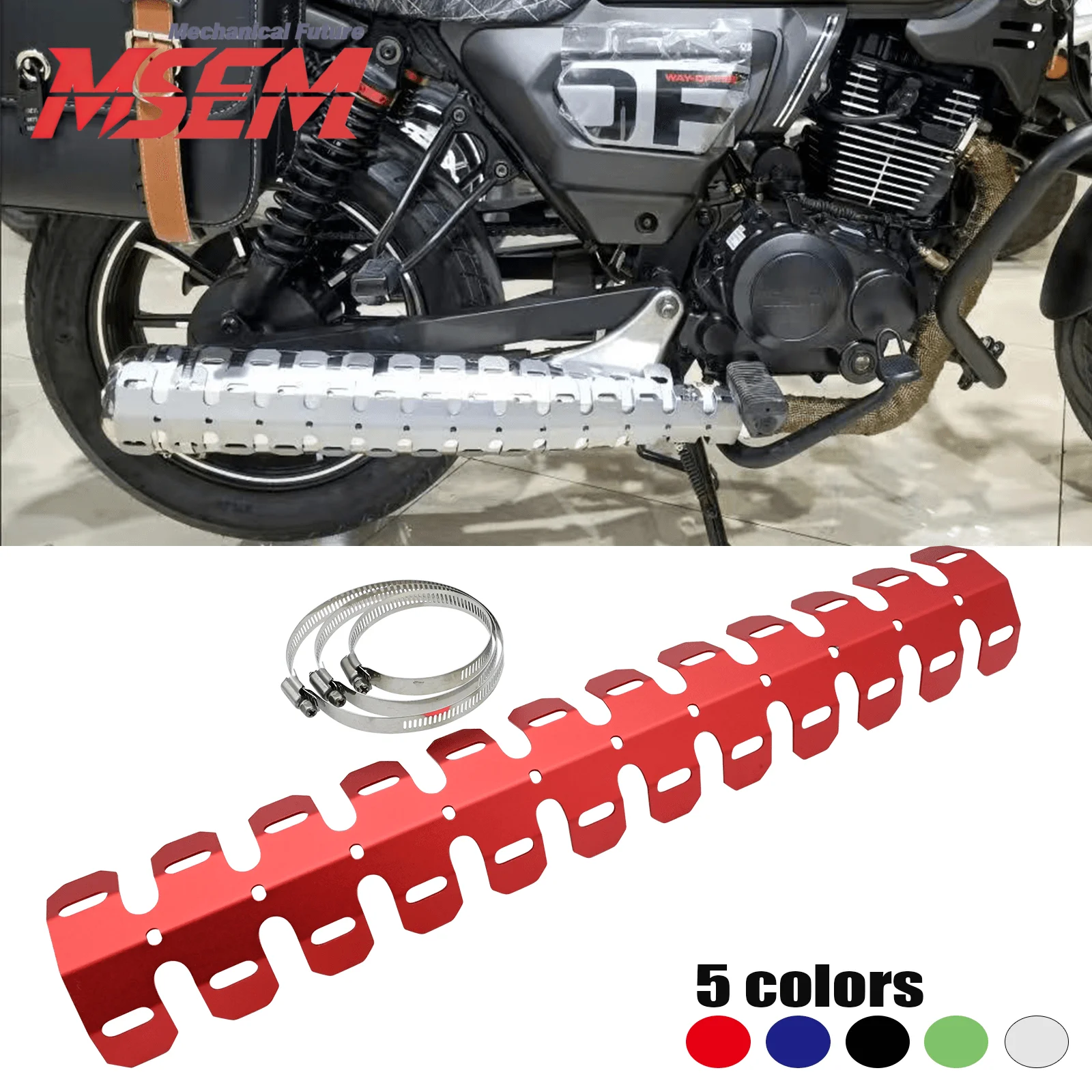For Kawasaki For Yamaha For Honda For K Dirt Bike Universal Motorcycle Curve Exhaust Muffler Pipe Heat Shield Cover Heel Guard