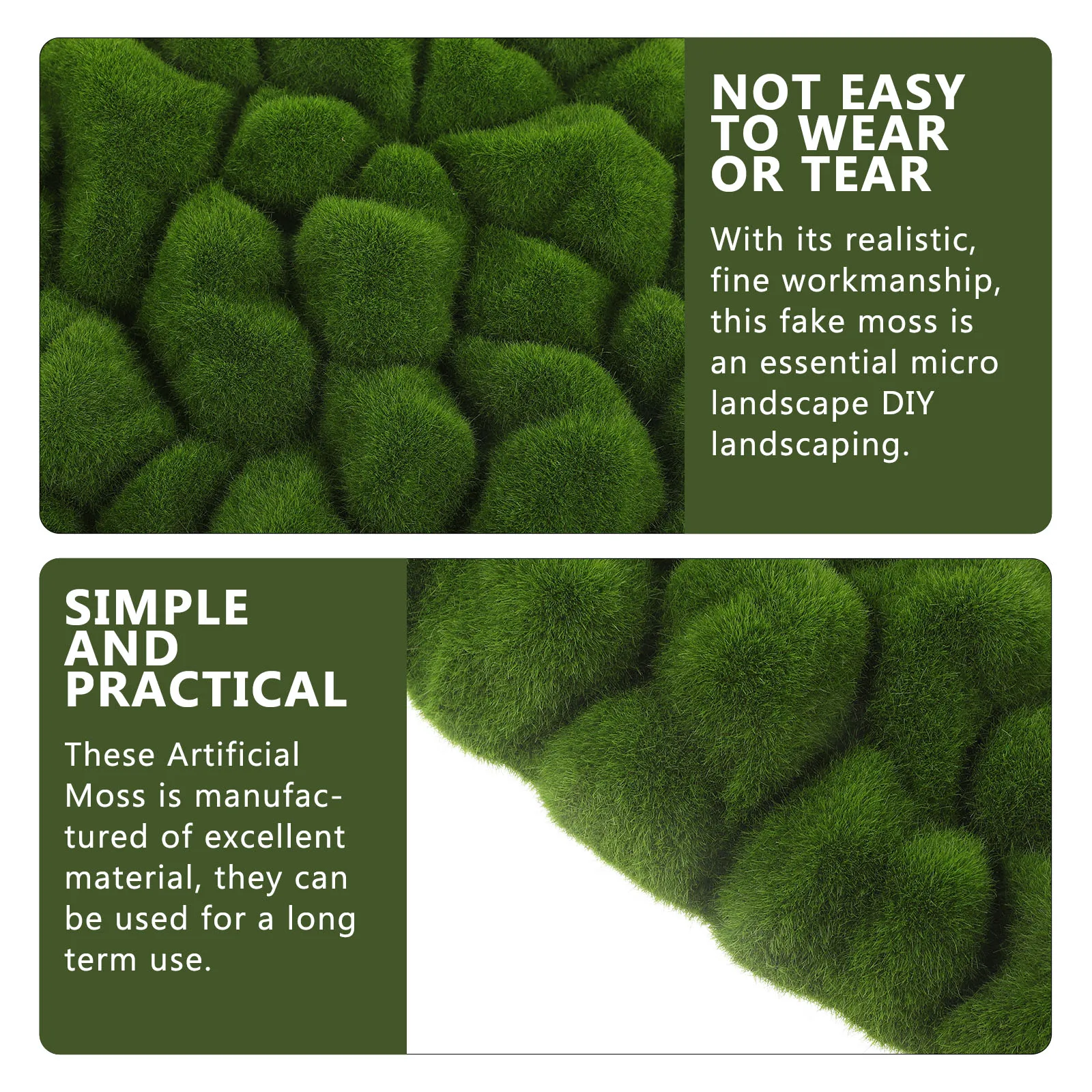 

Artificial Moss Board For Micro Landscape Diy Decor Realistic Fake Greenery Turf Wall Background, Mini Garden Accessories,