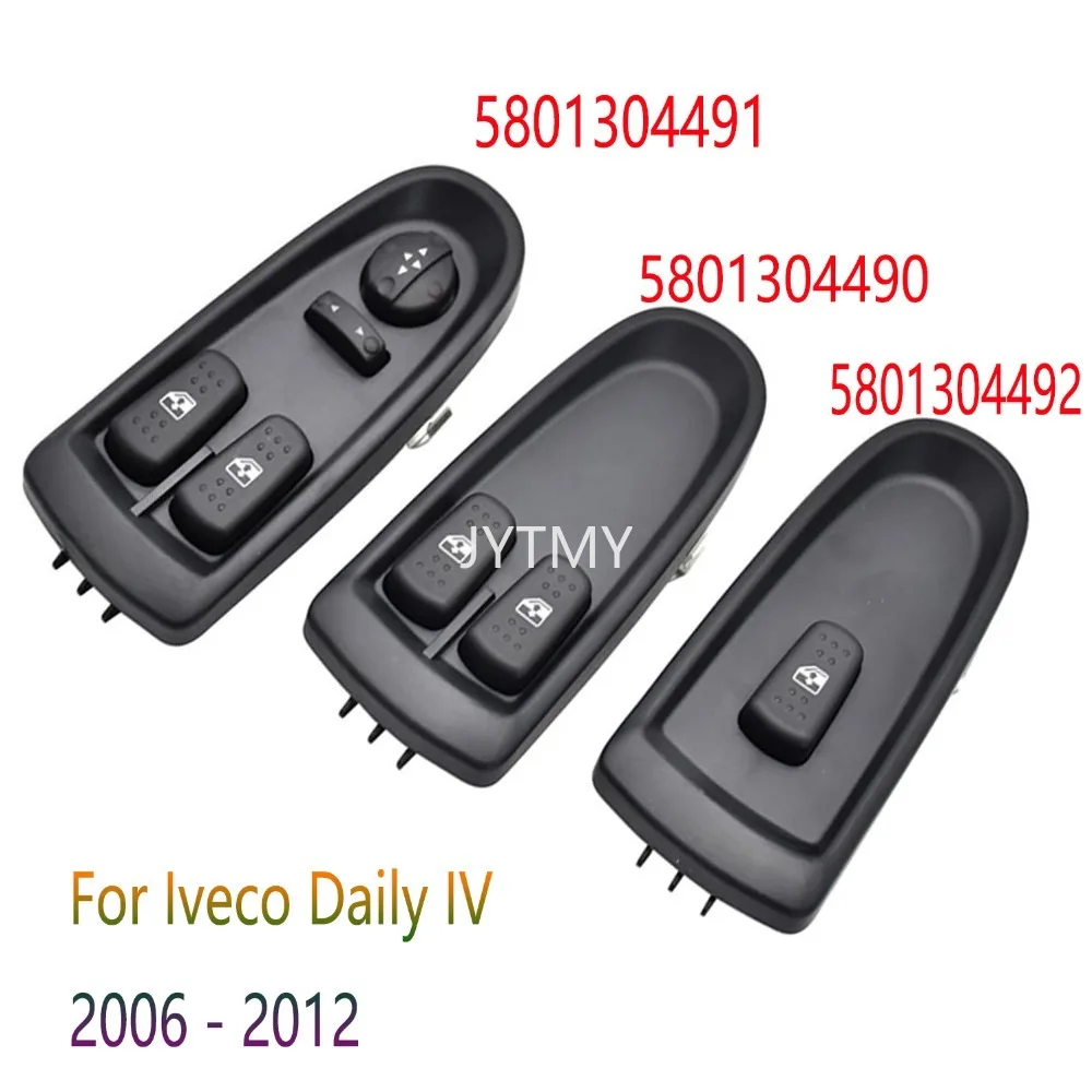 Interruptor elétrico da janela para iveco daily iv 2006 2007 2008 2009 2010 2011 2012 peças do botão de controle do levantador de vidro acessórios do carro