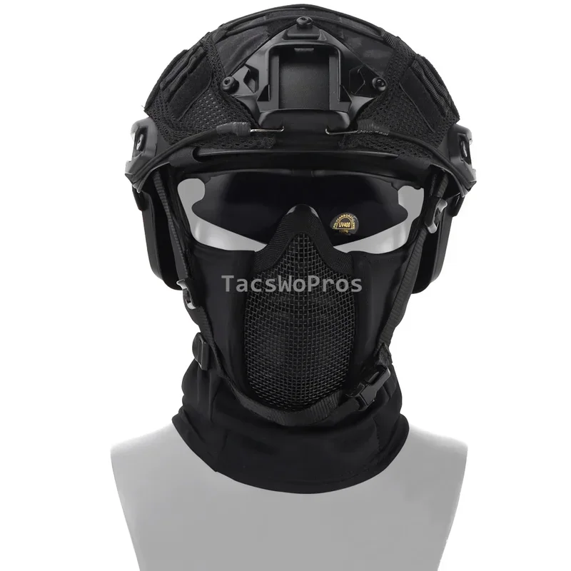 Airsoft balaclava tático para paintball, máscara facial completa, respirável, para caça ao ar livre, wargame, proteção cs