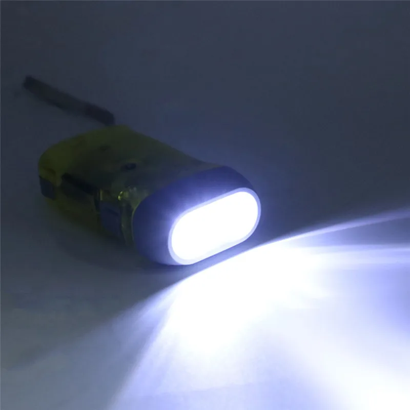 New 3 LED Hand Pressing Dynamo Crank Power Wind Up Flashlight Torch Light Hand Press Crank Camping Lamp Light