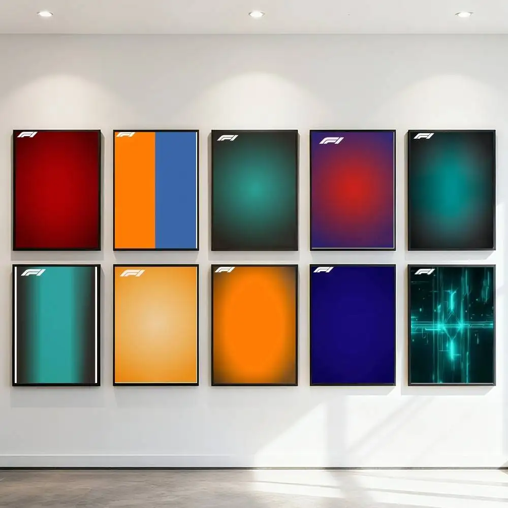 Modern Famous Racing Cars Series Gradient Minimalist Poster Art Print Anime Style Home Decor Ideal Gift Perfect Room Decor
