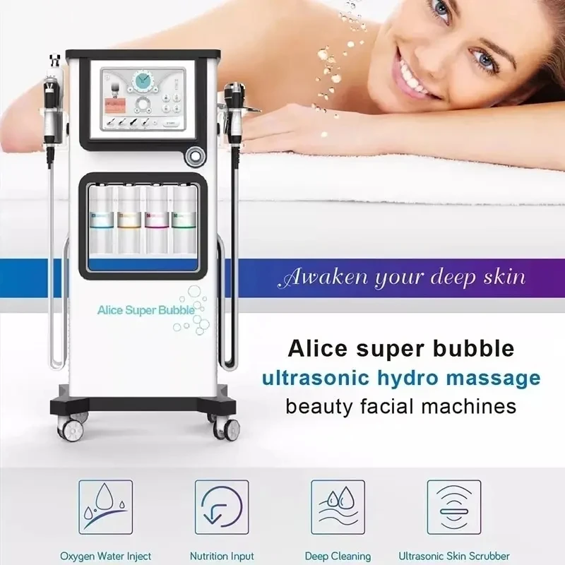 7 In 1 Hydrofacials Diamond Dermabrasion Machine CO2 Alice Super Bubble Hydra Microdermabrasion Facial Machine