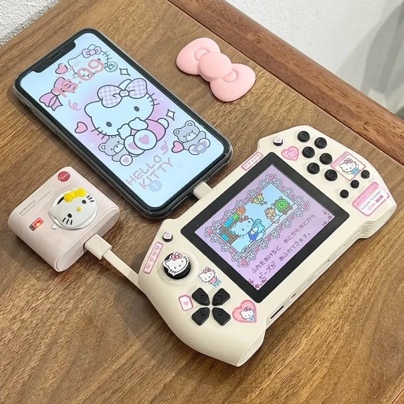 Kawaii Hello Kitty Recreational Machines Portable Source 2-in-1 MINISO Anime Mini High-capacity Battery Lasting Battery Life