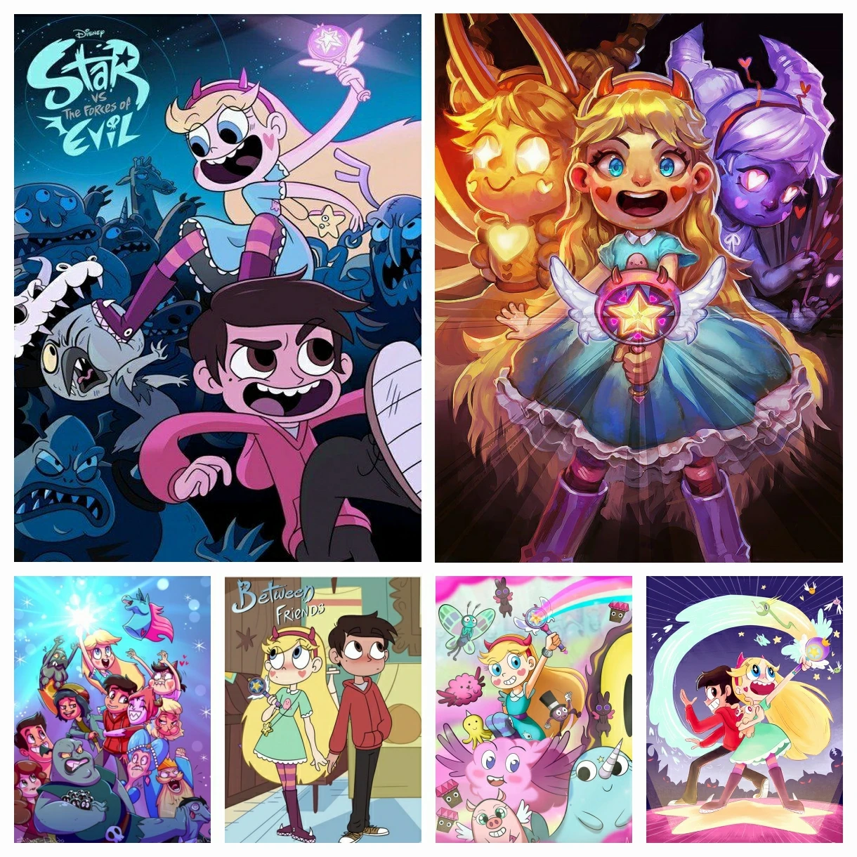 

Star vs. the Forces of Evil Disney Cartoon DIY Diamond Painting Mosaic Star Butterfly Princess And Marco Cross Stitch Home Decor