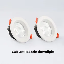 Downlight LED wpuszczany okrągły aluminium 7W 9W 15W 20W 30W 40WLED lampa sufitowa reflektor o wysokiej jasności ciepły zimny biały 220-240V