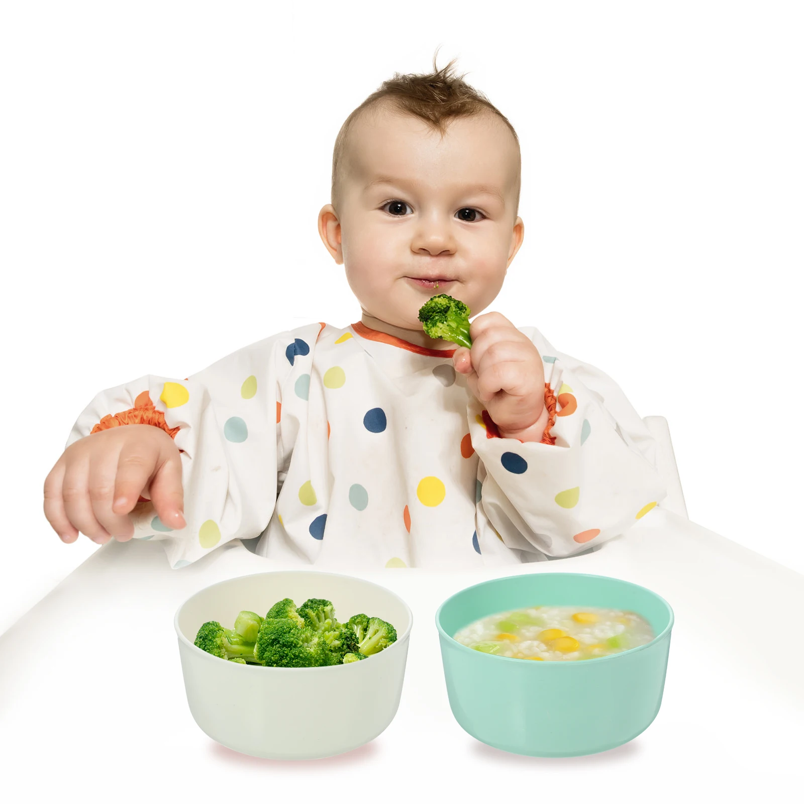 

8pcs Kids Bowls Cereal Snack Soup Kitchen Household Toddler Wheat Straw Supply Multi Function Food Storage Practical Easy Clean