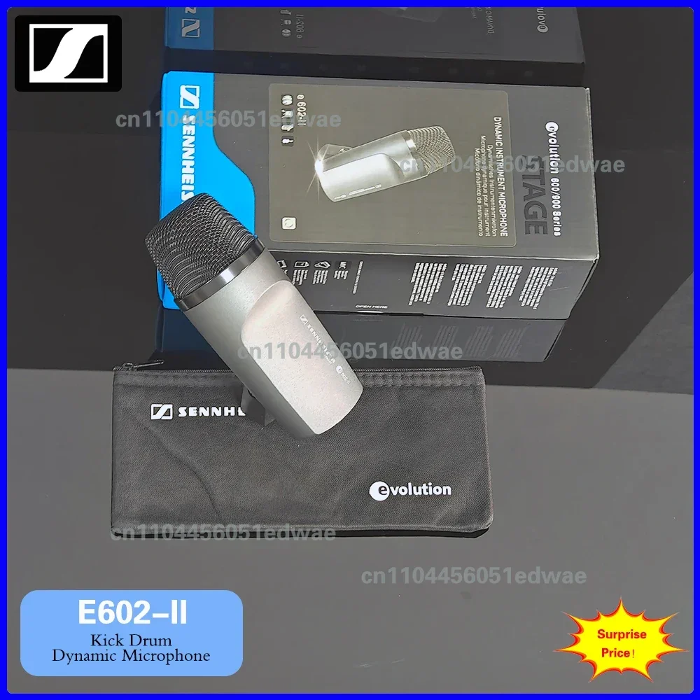 Micrófono Sennheiser Evolution Serie 600 E602-II para Instrumentos de Percusión, Apto para Batería, Bajo y Tuba