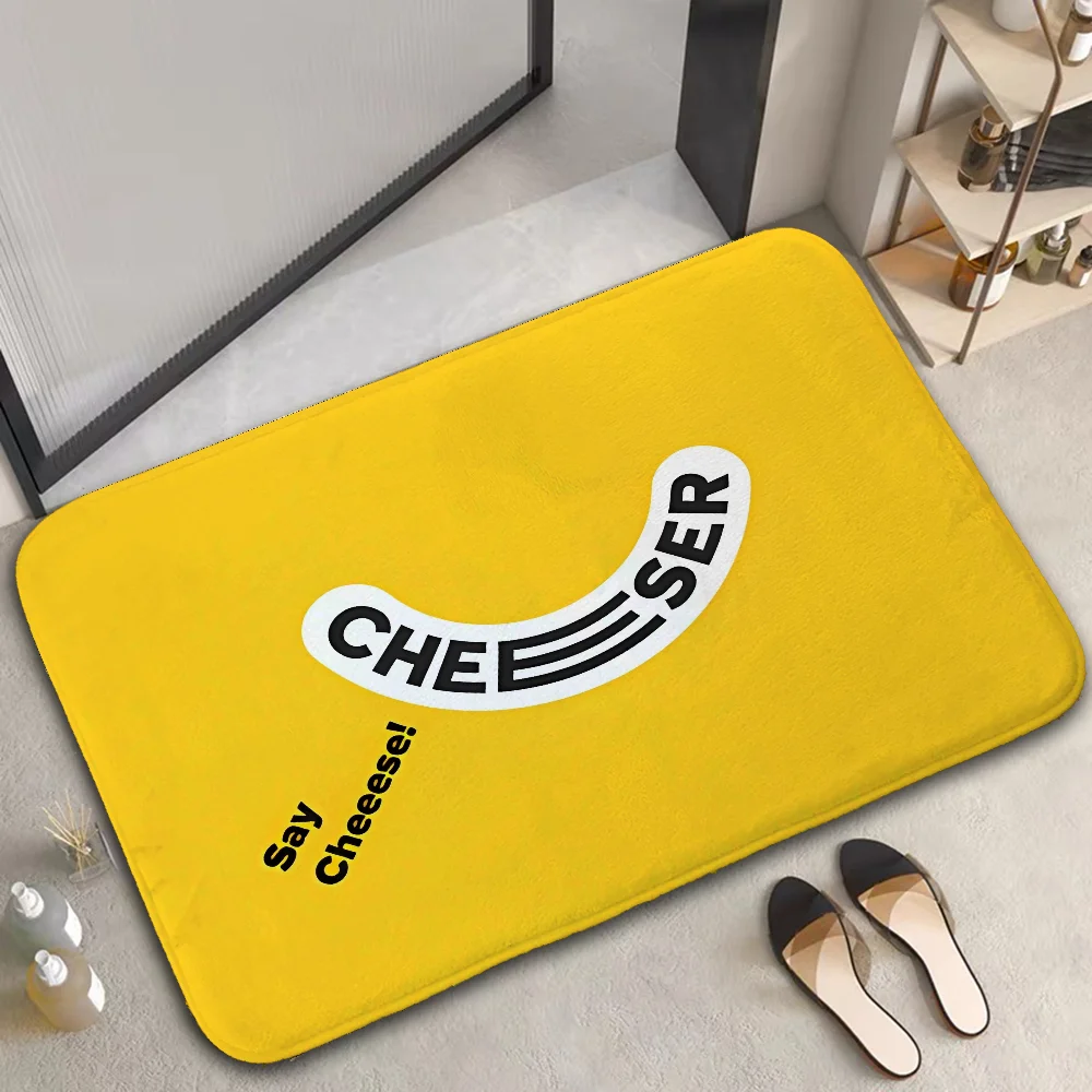 Cheese Kitchen Foot Mat Door Floor Mat Bathroom Rug Carpet for Kitchen Mats Rugs Bath Prayer Non-slip House Entrance Home Garden