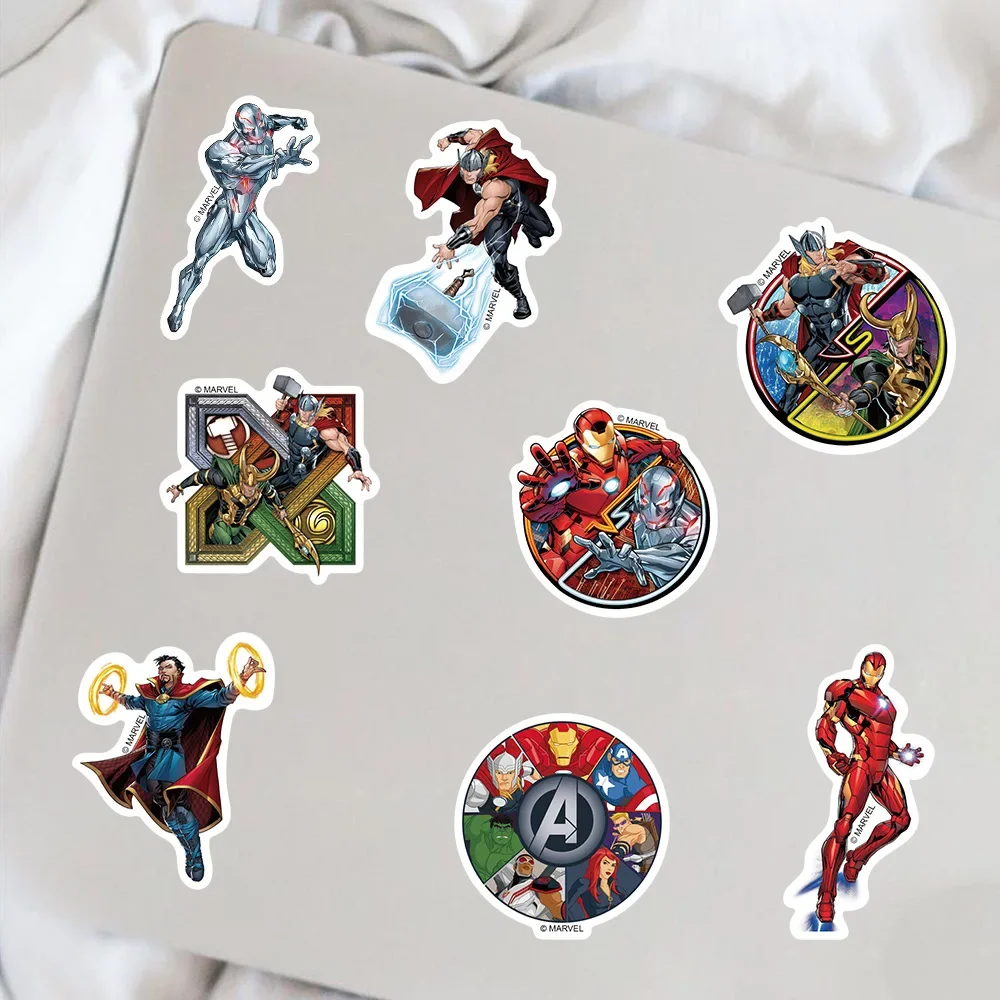 50pcs Disney Marvel Stickers Anime Decal Skateboard Laptop Motorcycle Guitar Cute Cartoon Sticker Pack Kids Toy Birthday Gifts