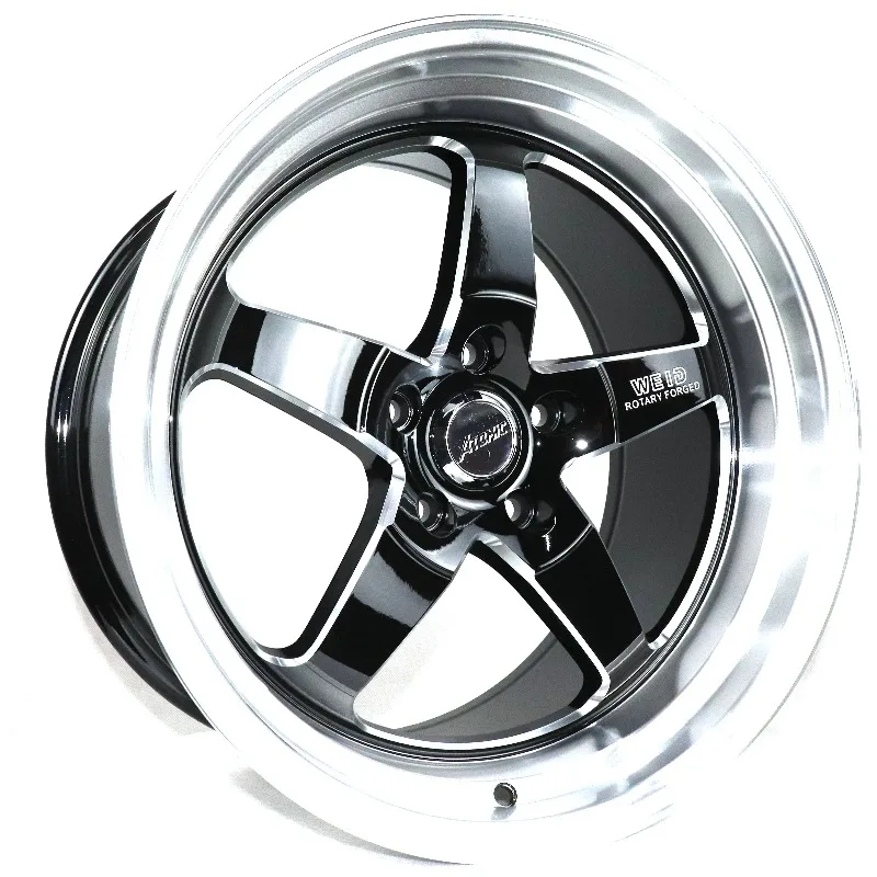 Custom Alloy Car Wheel Rim, 17/18 Inch, Black, 5 Holes 5x114.3, Passenger Vehicle Wheel