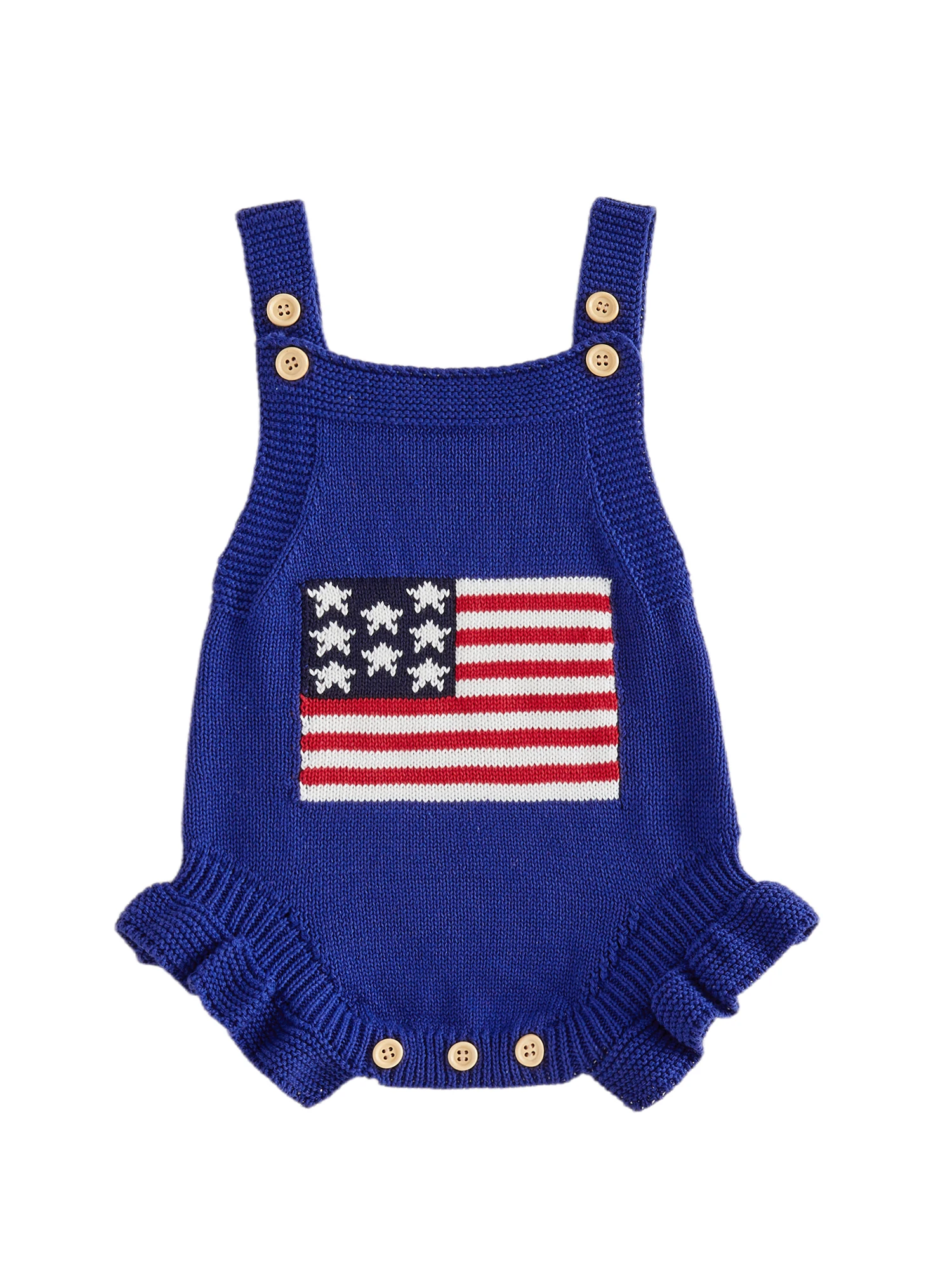 

Патриотический комбинезон без рукавов для младенцев с дизайном американского флага для празднования 4 июля - очаровательный наряд для новорожденных