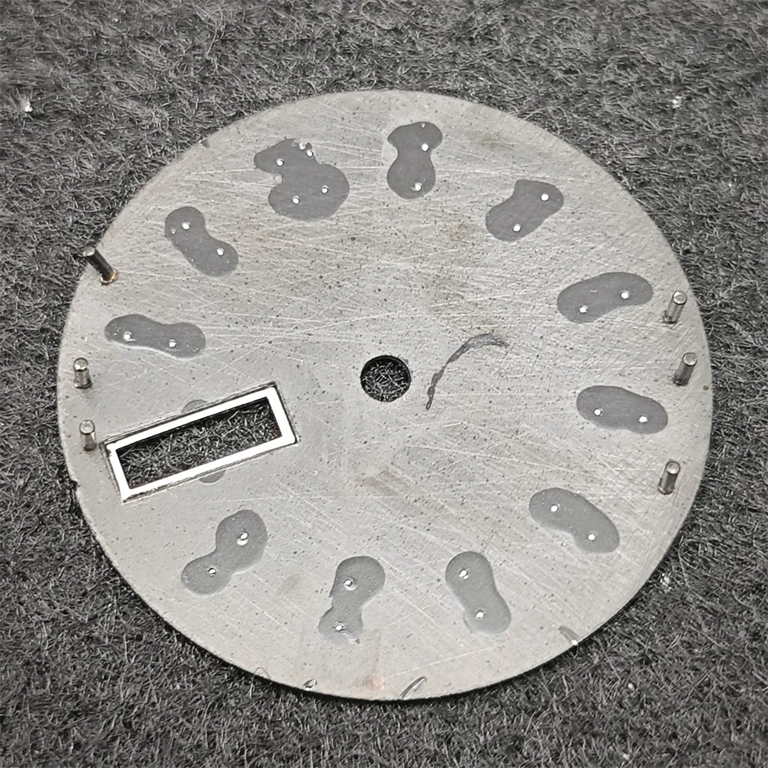 NH36 ساعة الطلب 28.5 مللي متر أمة الله تاريخ مزدوج التقويم ساعة وجوه الأخضر مضيئة ساعة اكسسوارات لحركة NH36/ 4R/ 7S