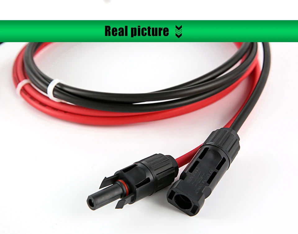 XIONGISOLAR Solar PV Cable Wire Black+Red 2.5/4/6mm2 with Male and Female Extension Cord US Plug 10/12/14 AWG Solar PV Wires