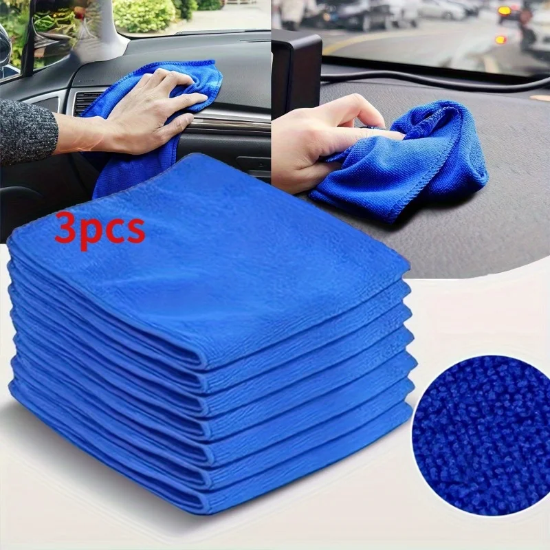 3 Multi purpose Microfiber Towels - Car exterior beauty wipes, durable absorbent towel set