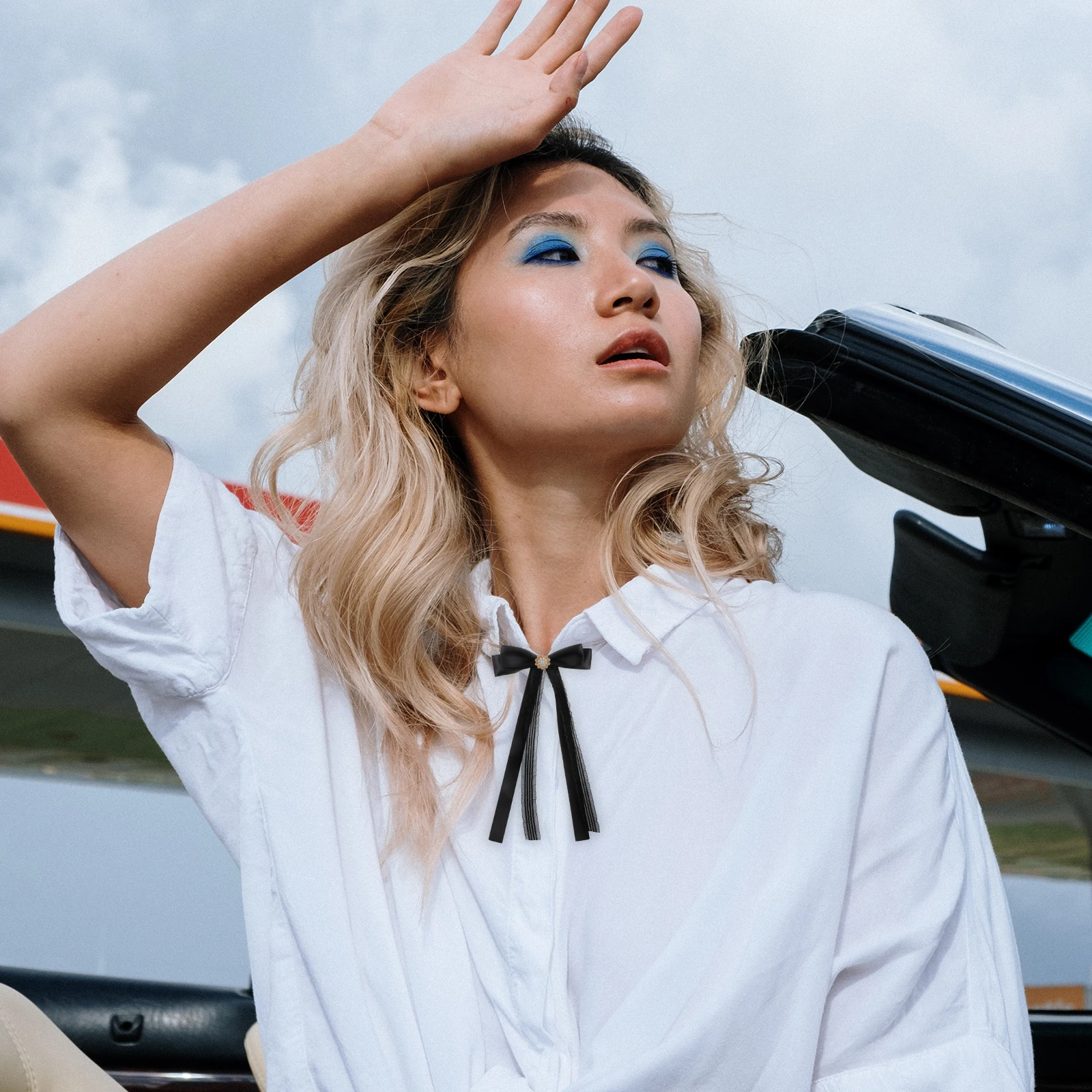 

Bow Tie Ribbon Neck Women Shirt Accessory Brooch Bowtie Collarless Skirts Strong Durable High quality Material