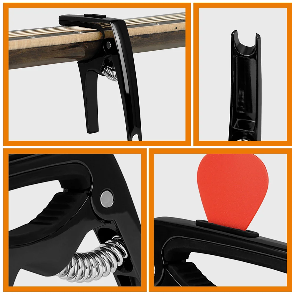 

Capo Universal Metal Tuning Clip For Acoustic Classical Guitar Portable With Picks Multi Instrument Use Guitar Accessory Set