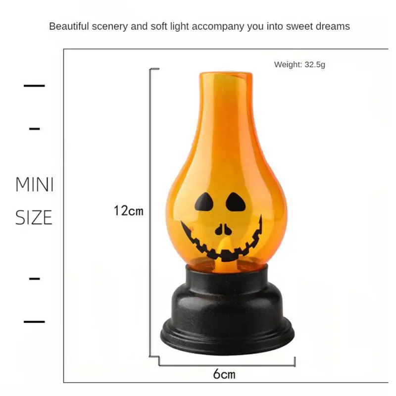 Imagem -04 - Jack-o-lantern Led Light para Decoração de Halloween Iluminação do Feriado Pequeno e Portátil