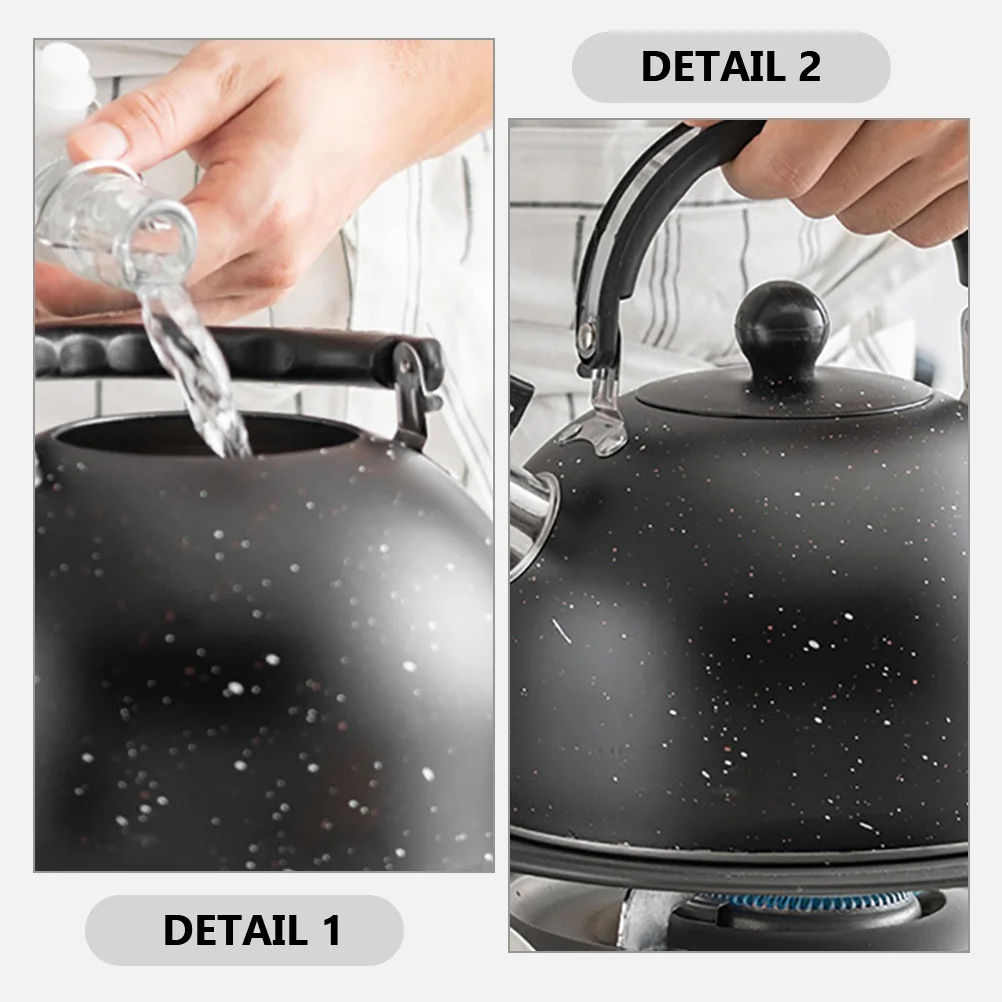 

Whistling Stainless Steel Boiling Pot For Tea Restaurant Heat Resistant Tea Kettle Stovetop Metal Water Pot Boiled Kettle