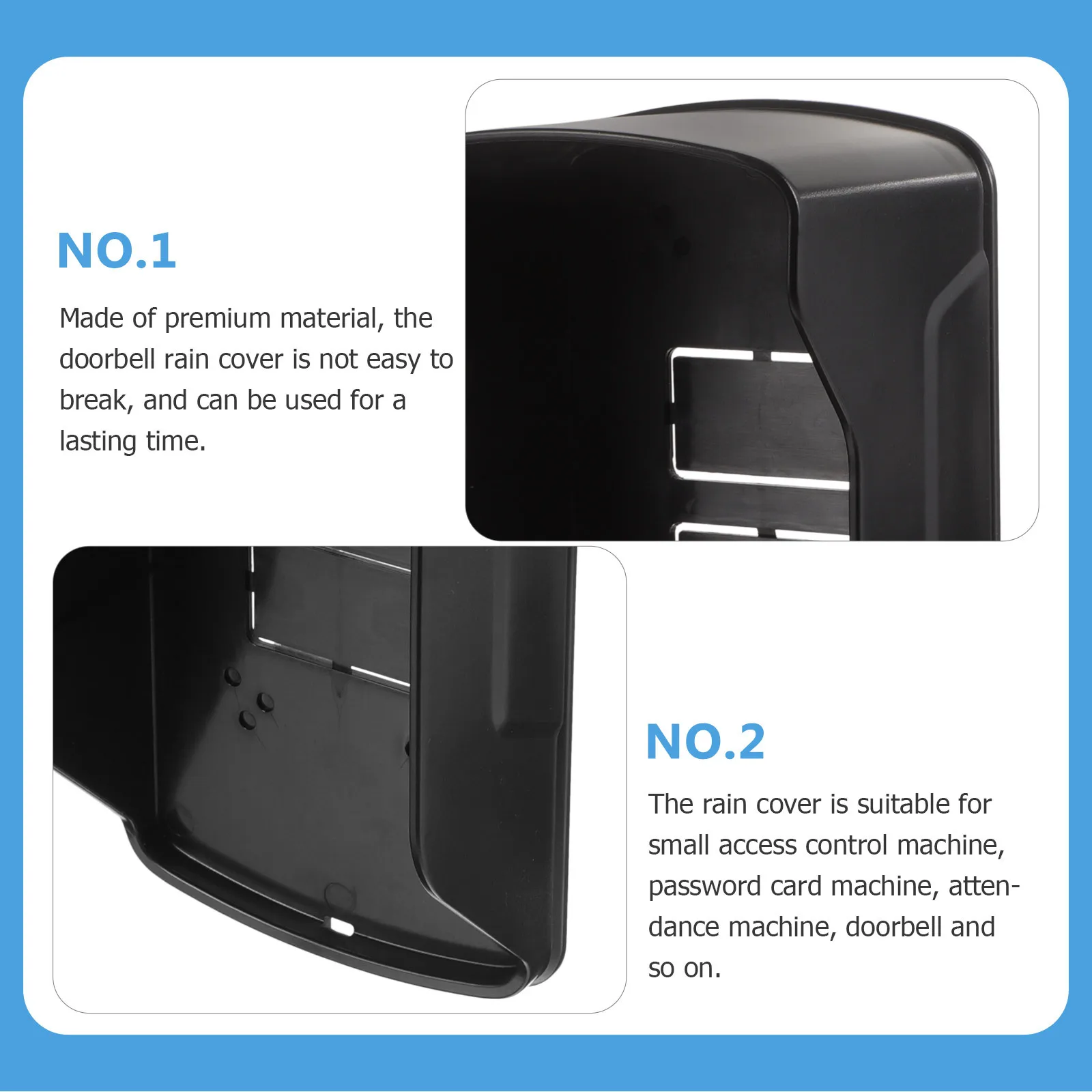 Doorbell Rain Cover Plastic Waterproof Protector for Door Attendance Machine Control Protector Doorbell Cover