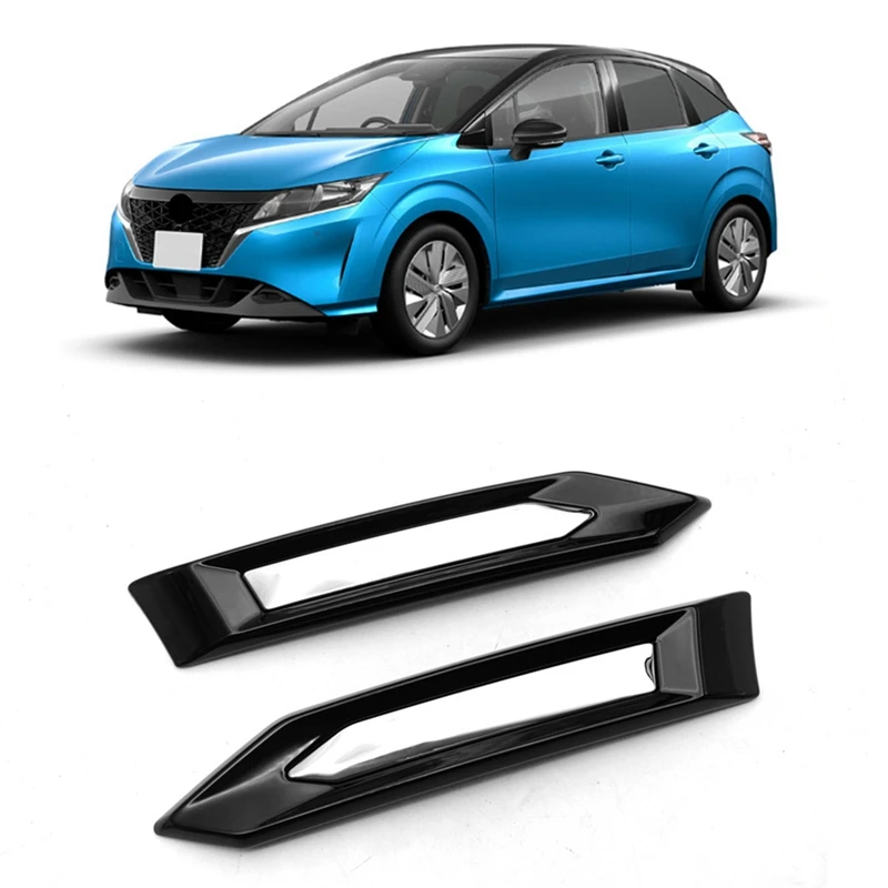 For Nissan Note E13 2020 2021 Chrome Exterior Auto Front Bumper Spoiler Side Air Outlet Decorative Strip Car Styling