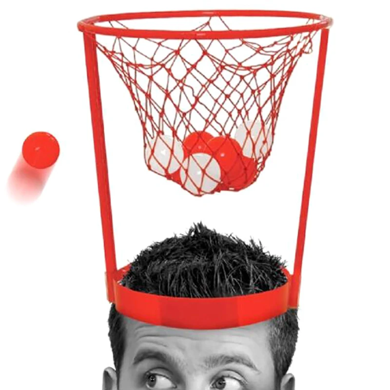 1 Set Head Hoop Basketball Party Game For Kids And Adults Carnival Game Adjustable Basketball Net Headband