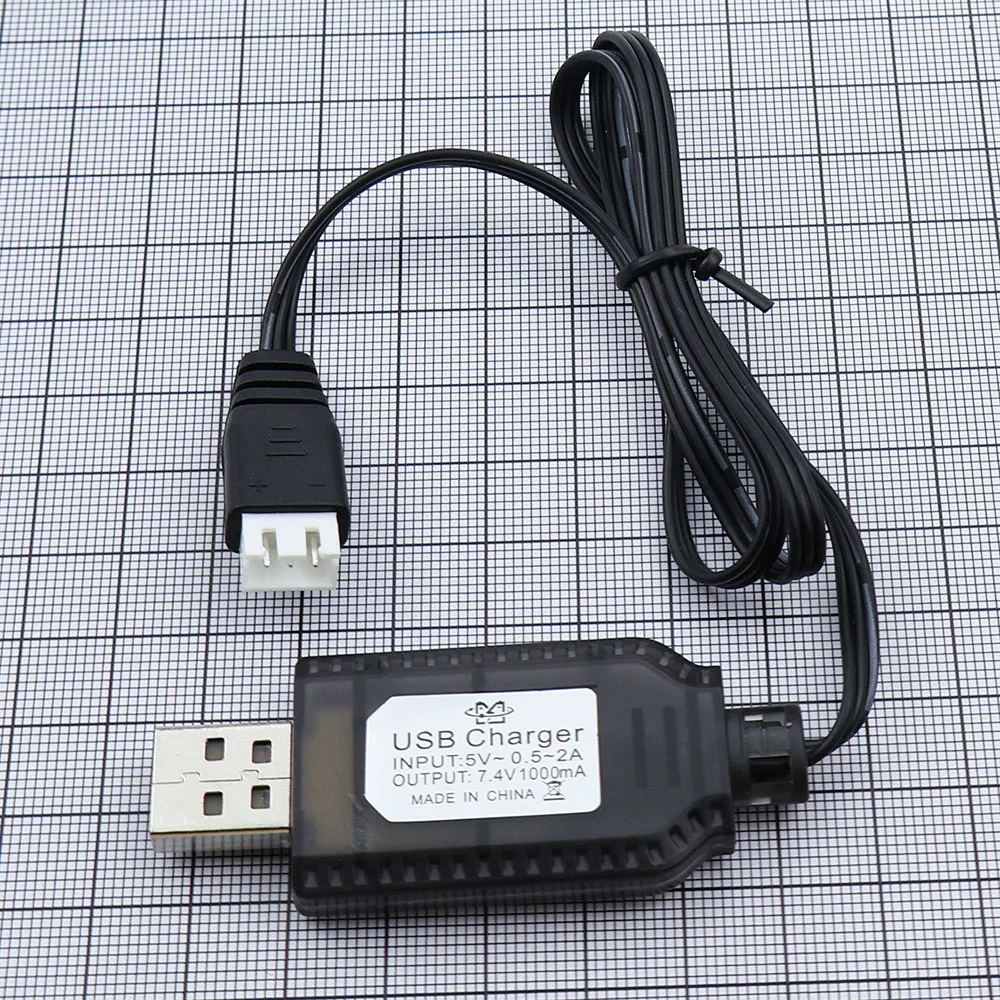 7.4V XH-3Pin USB charger Lithium battery charger suitable For aircraft accessories toy batteries USB charging cable