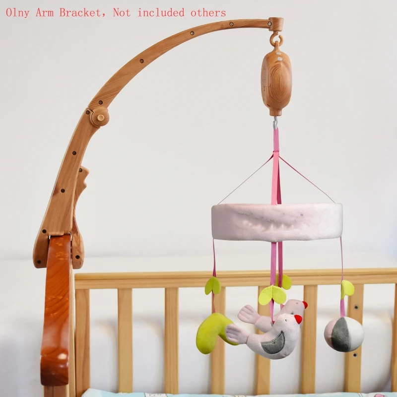 Baby Bed Toy Holder Plastic Rattles Bracket Mobile Crib Music Box Holder Newborn Crib Arm Bracket 360 degrees D5QA