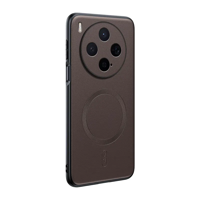 Für VIVO X300: Magnetische Lederhülle mit Schutzfunktion, Anti-Fingerabdruck, rutschfest, aus PC+TPU. – Detail 4