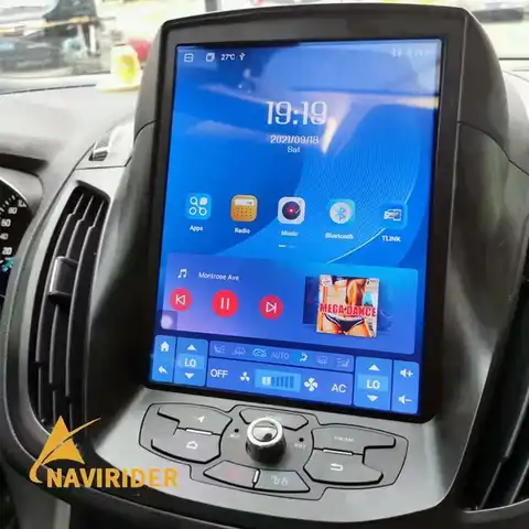 NaviRider 안드로이드 14 테슬라 스크린 라디오 스테레오 2Din, 포드 Cmax 쿠가 C-max 이스케이프 2014 2013 자동차 멀티미디어 비디오 플레이어 GPS